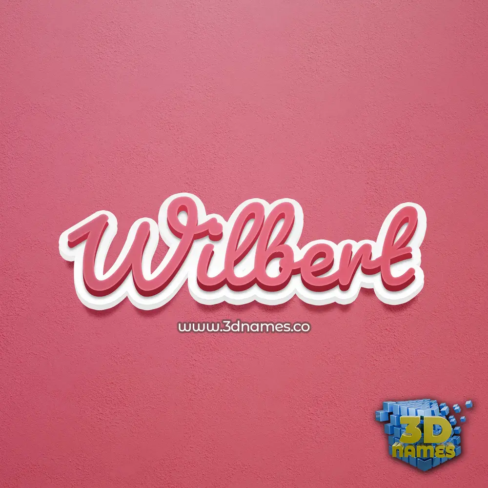 wilbert in Red Scribble style - 3D name wallpaper