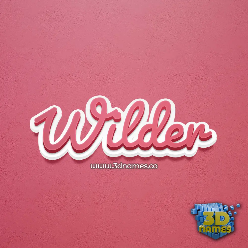 wilder in Red Scribble style - 3D name wallpaper