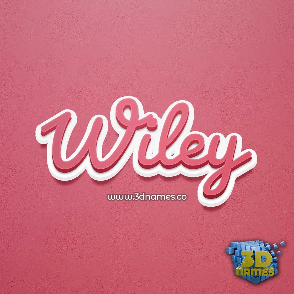 wiley in Red Scribble style - 3D name wallpaper