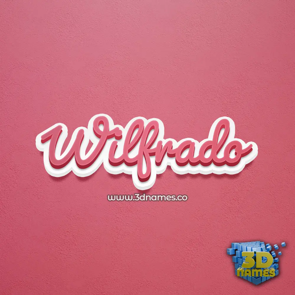 wilfrado in Red Scribble style - 3D name wallpaper