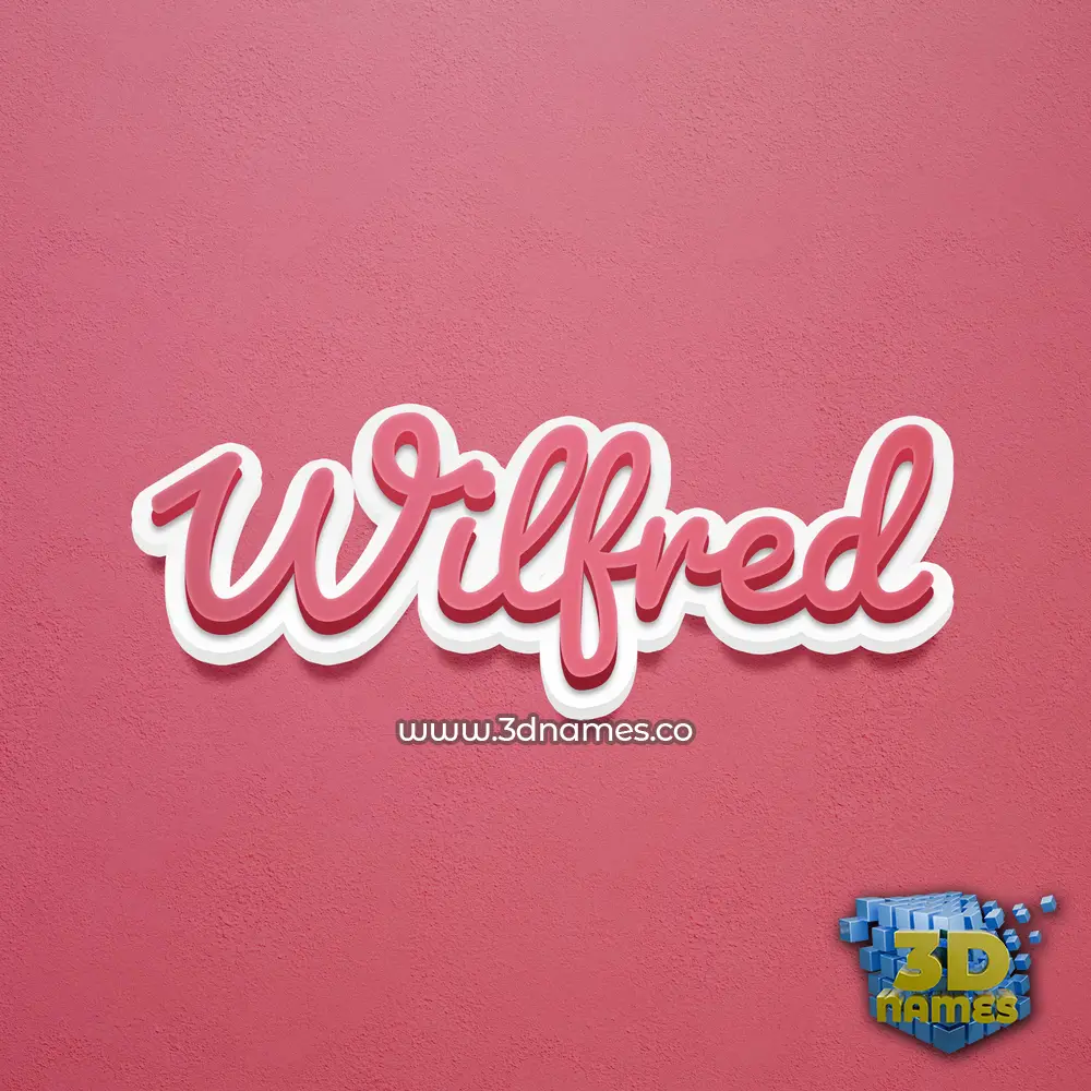 wilfred in Red Scribble style - 3D name wallpaper