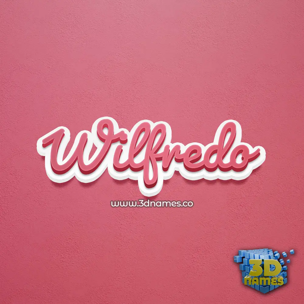 wilfredo in Red Scribble style - 3D name wallpaper