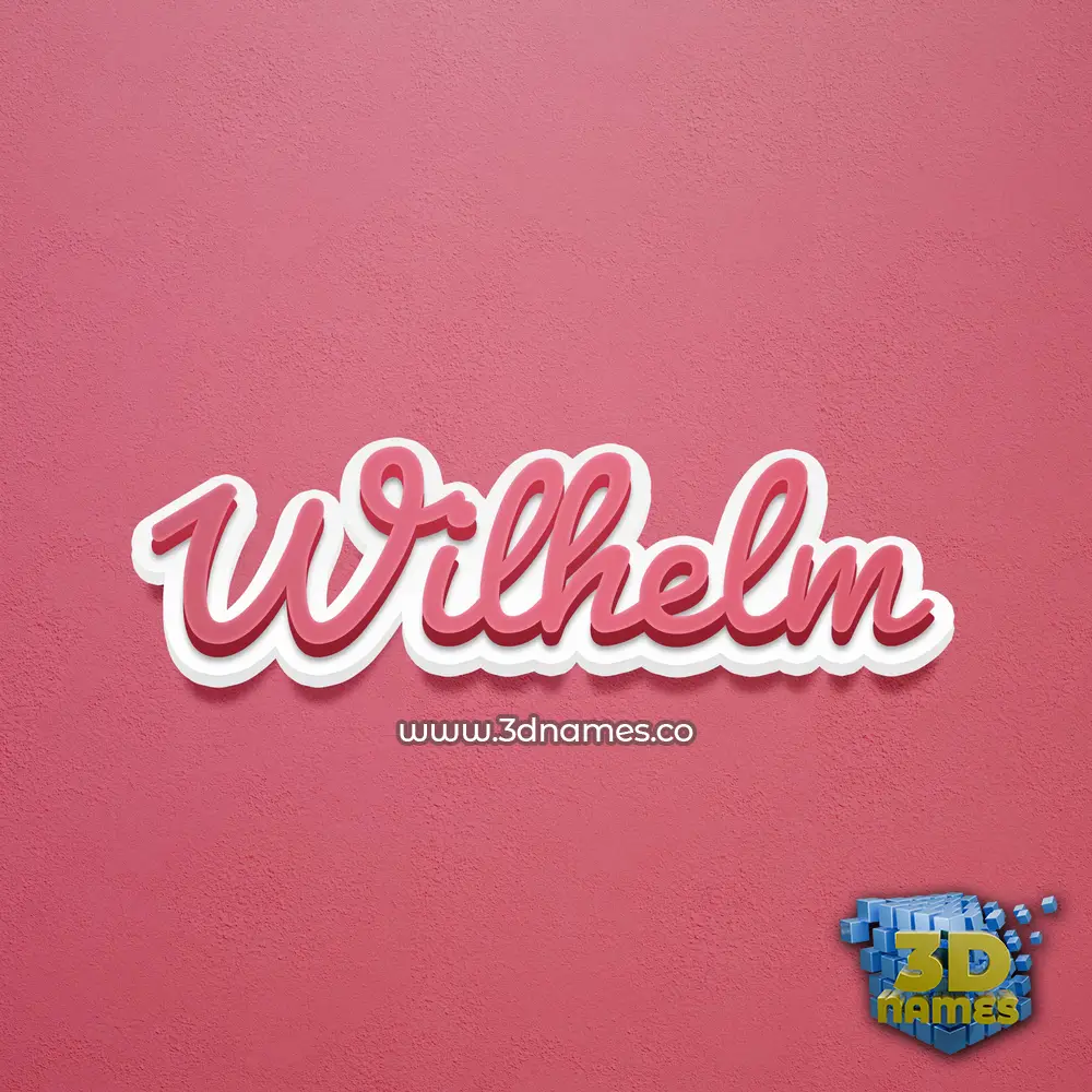 wilhelm in Red Scribble style - 3D name wallpaper