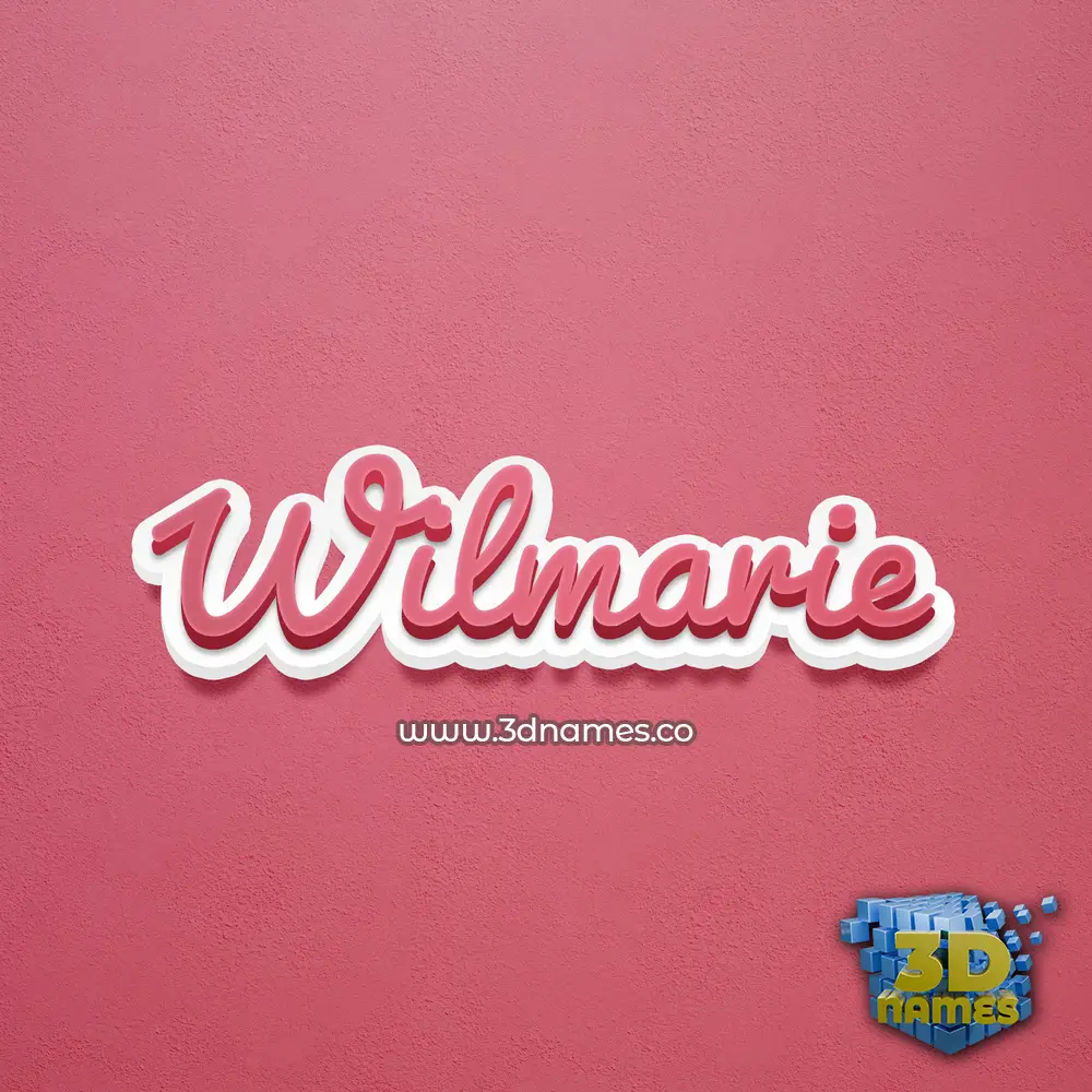wilmarie in Red Scribble style - 3D name wallpaper
