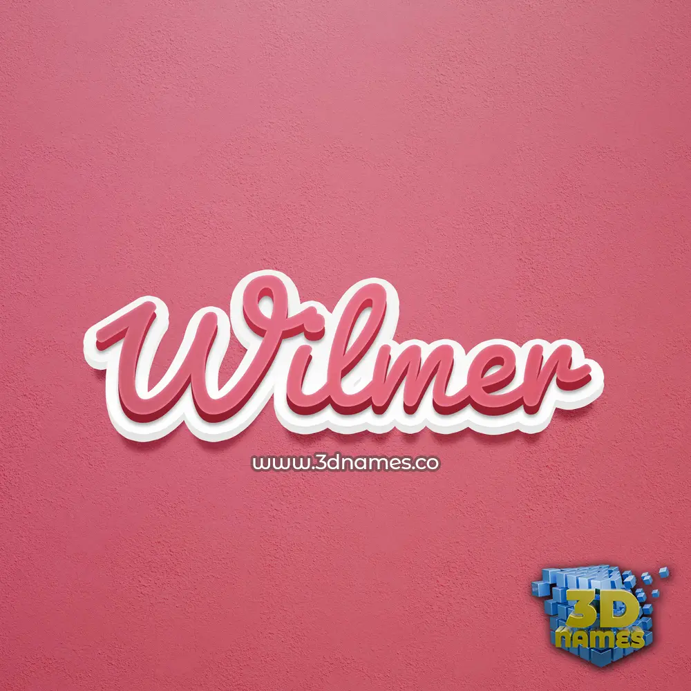 wilmer in Red Scribble style - 3D name wallpaper