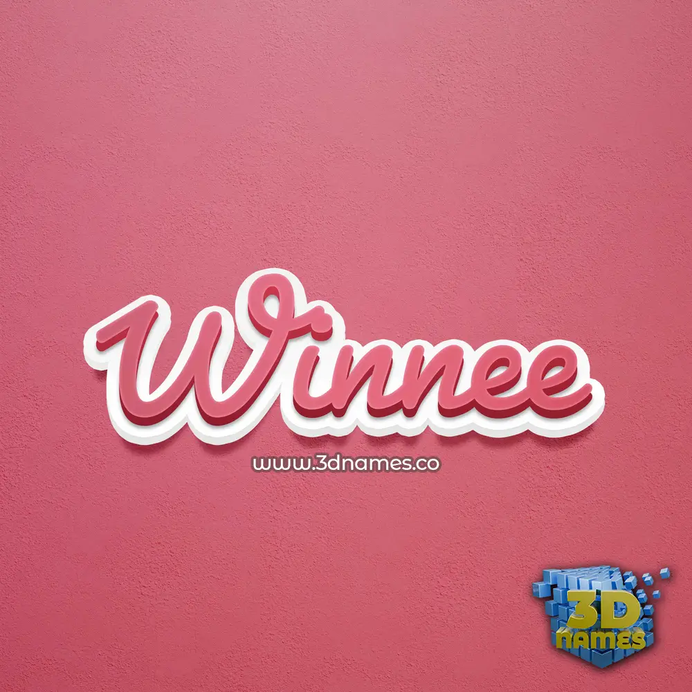 winnee in Red Scribble style - 3D name wallpaper