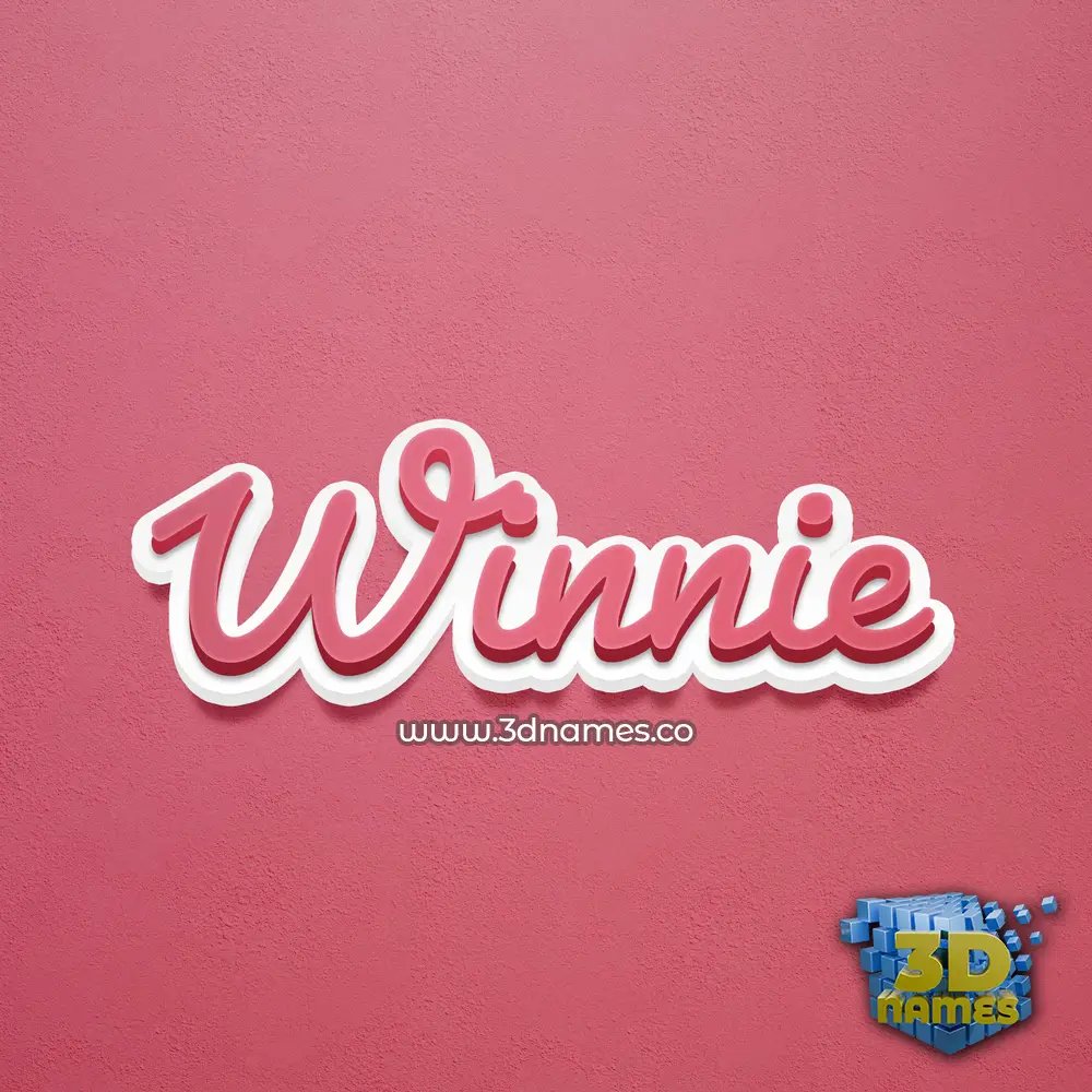 winnie in Red Scribble style - 3D name wallpaper