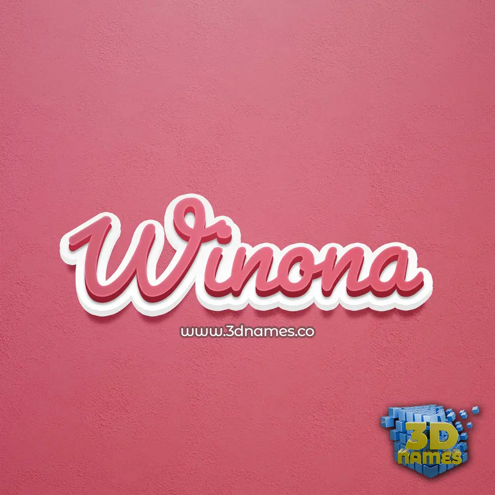 winona in Red Scribble style - 3D name wallpaper