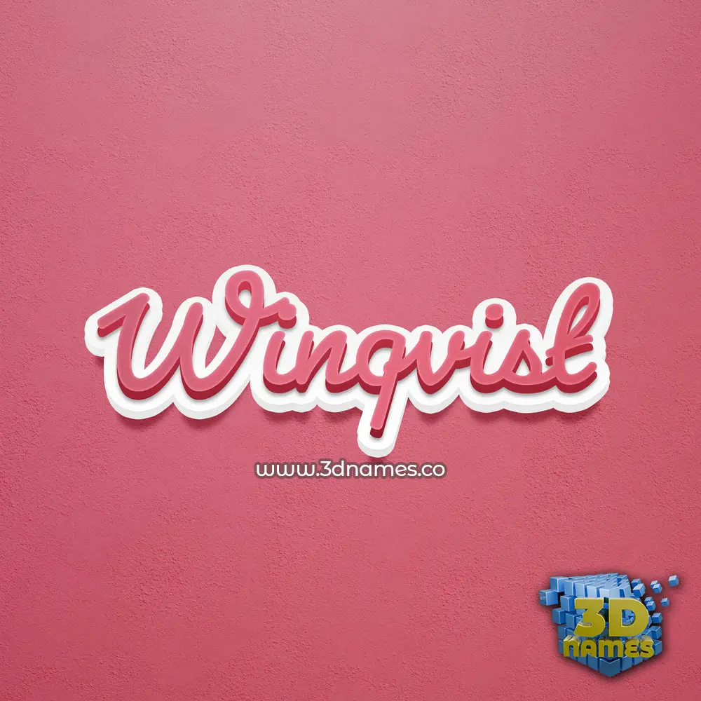 winqvist in Red Scribble style - 3D name wallpaper