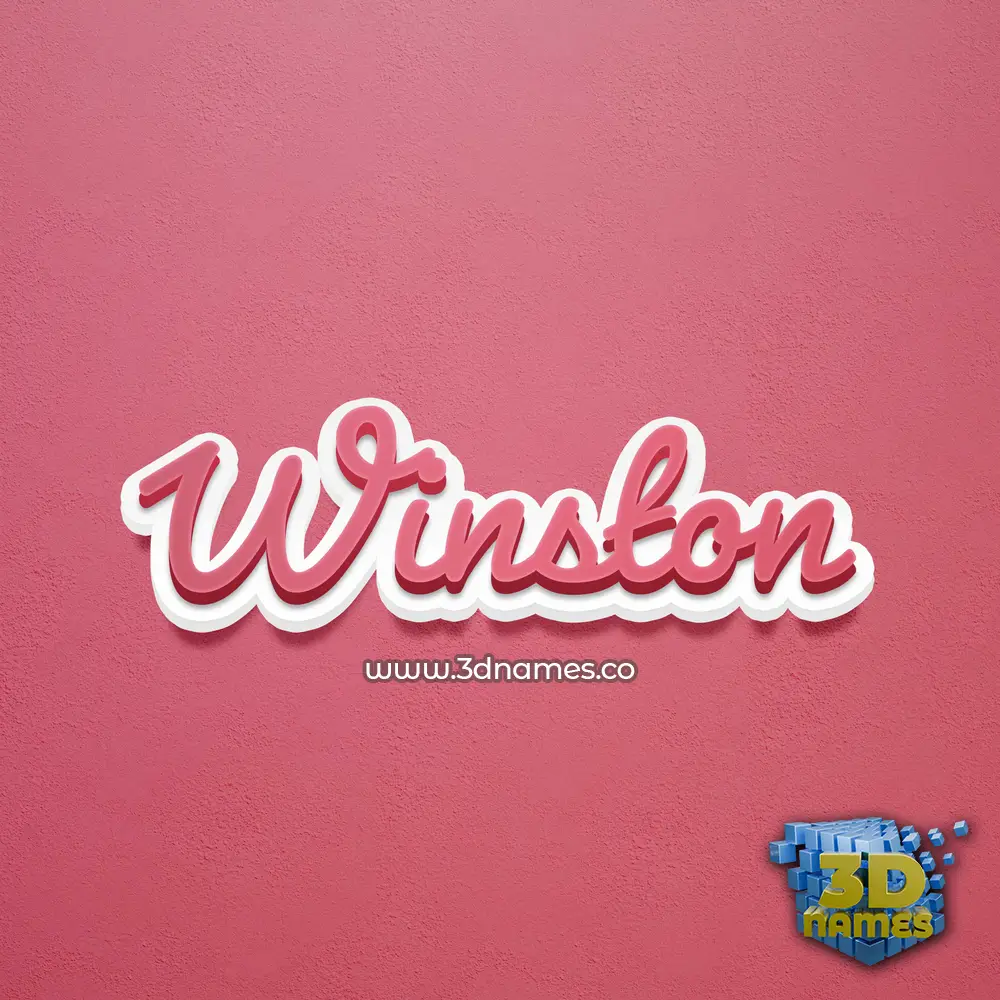 winston in Red Scribble style - 3D name wallpaper