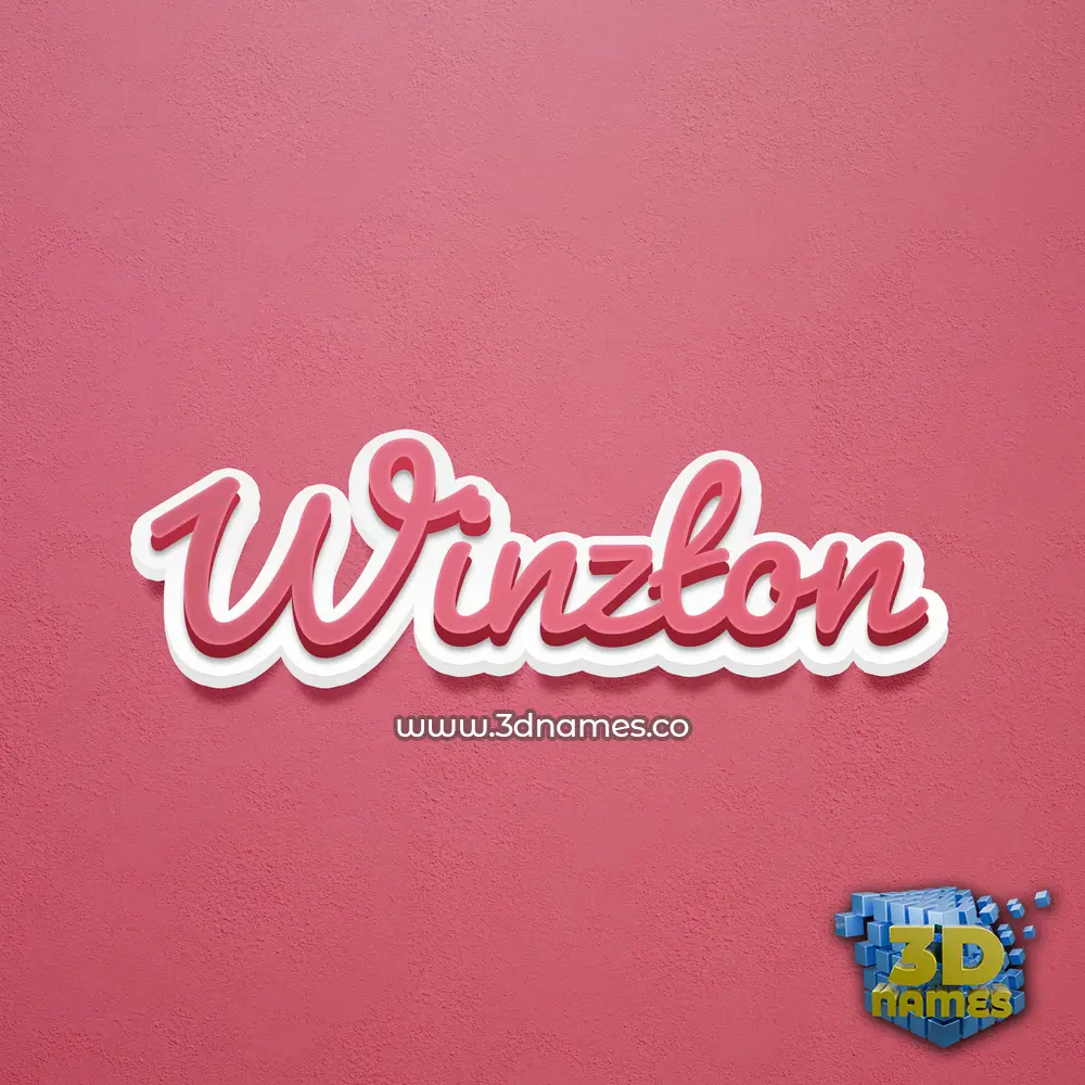 winzton in Red Scribble style - 3D name wallpaper