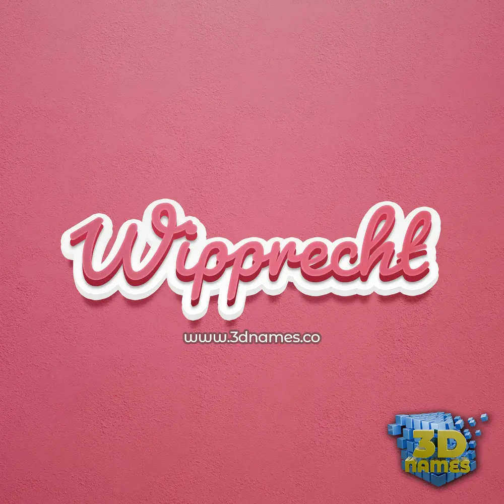 wipprecht in Red Scribble style - 3D name wallpaper