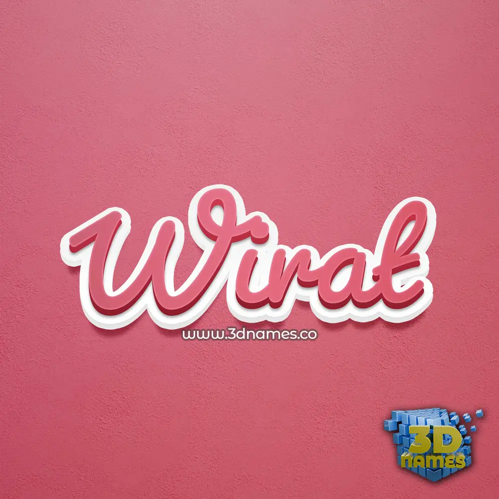 wirat in Red Scribble style - 3D name wallpaper
