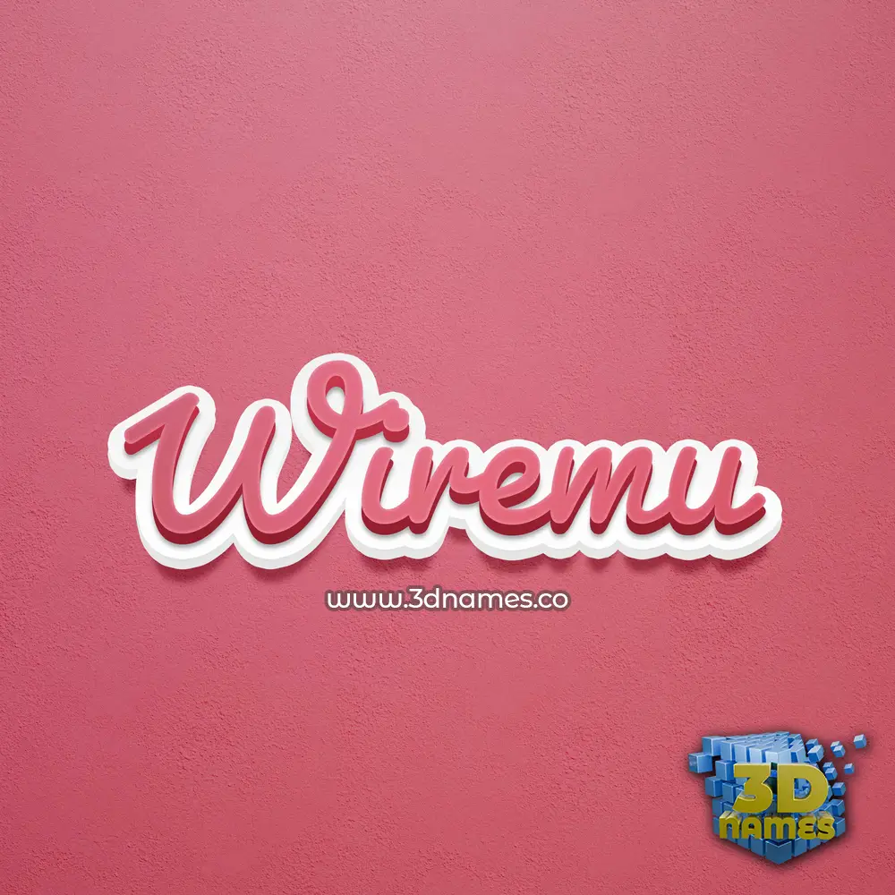 wiremu in Red Scribble style - 3D name wallpaper