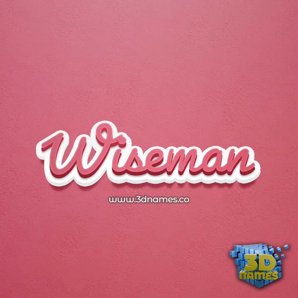 wiseman in Red Scribble style - 3D name wallpaper