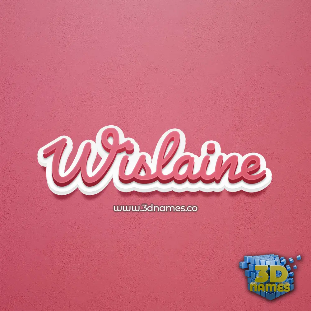 wislaine in Red Scribble style - 3D name wallpaper