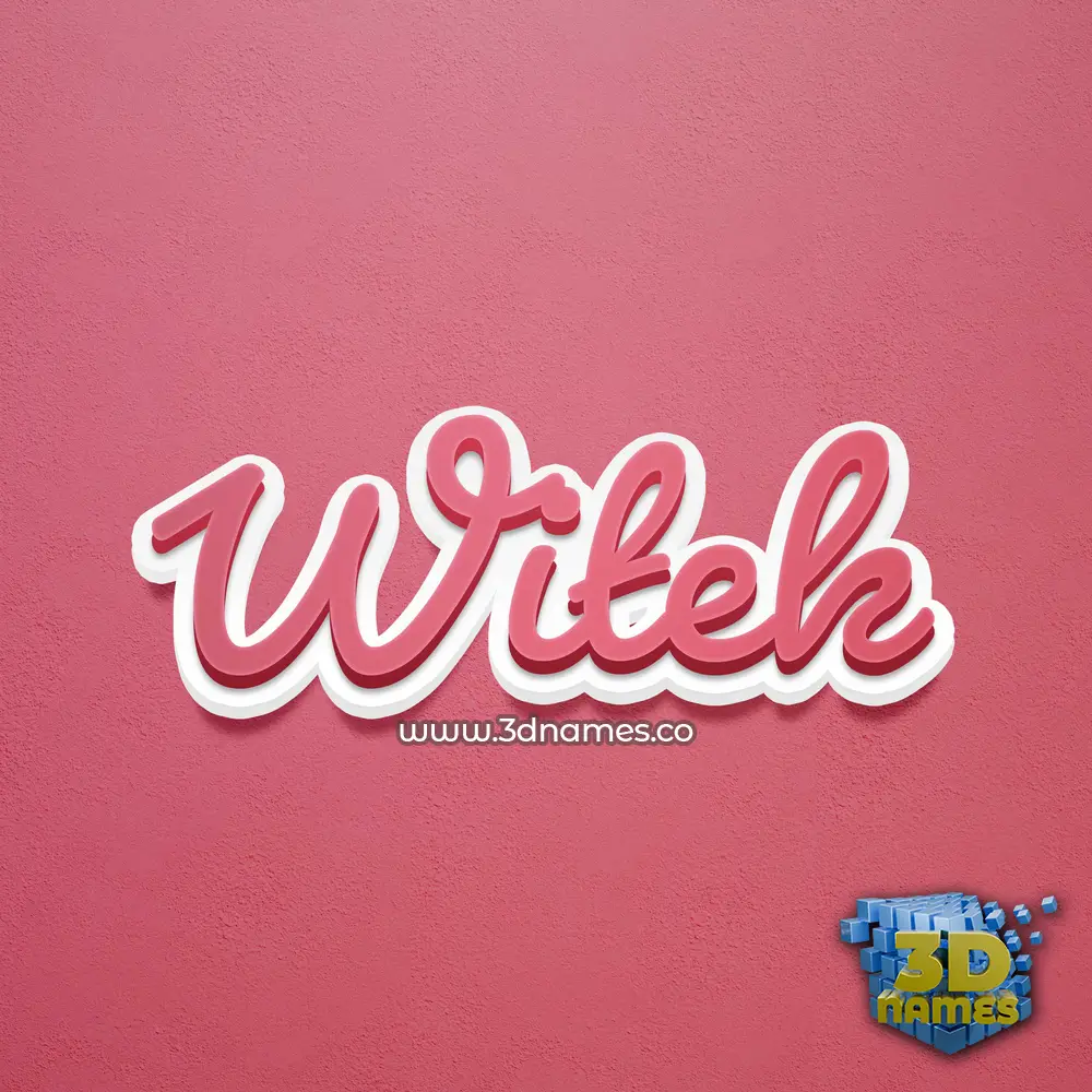 witek in Red Scribble style - 3D name wallpaper