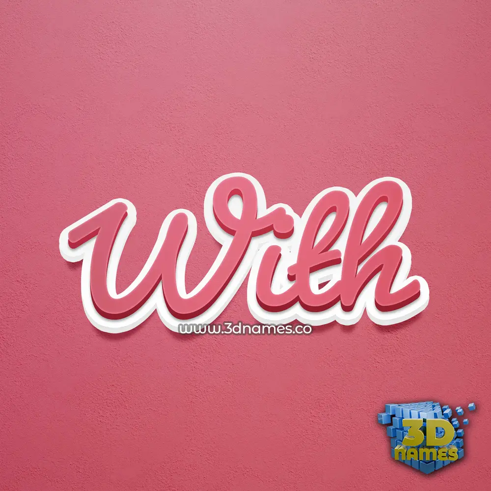 with in Red Scribble style - 3D name wallpaper