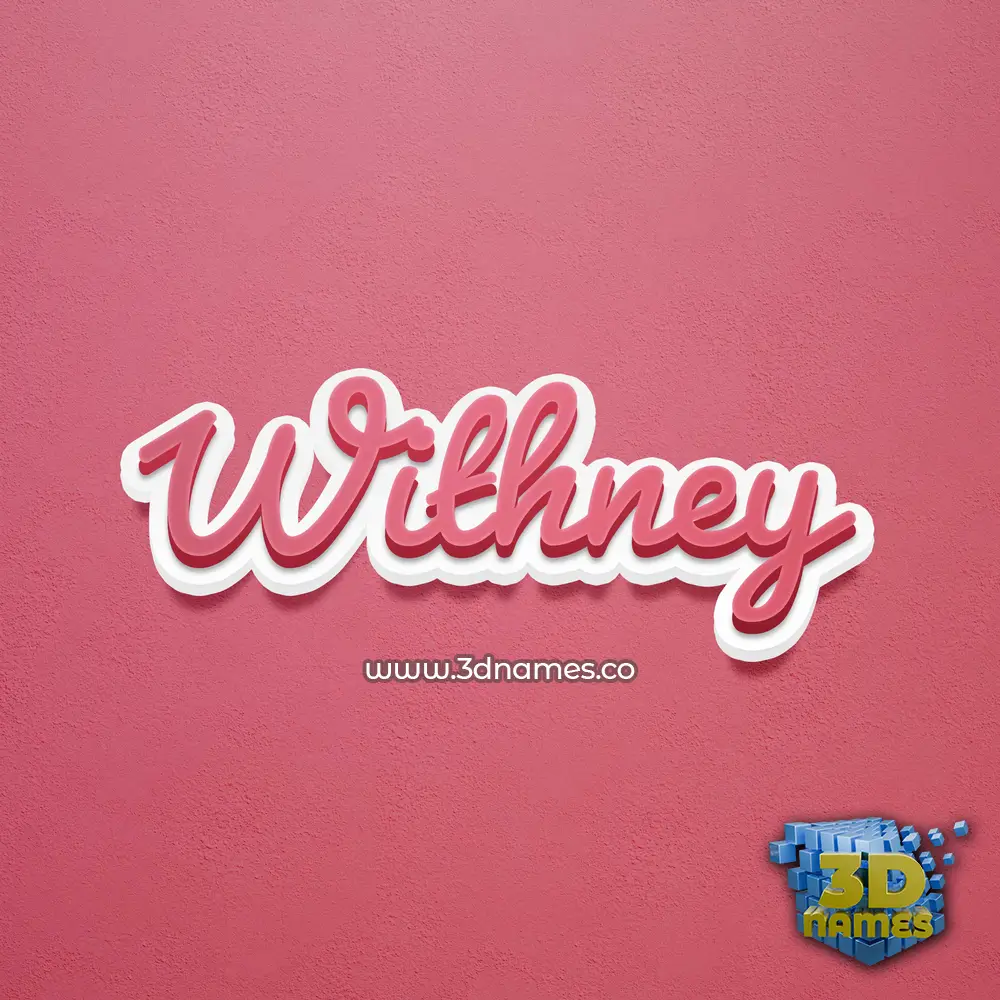 withney in Red Scribble style - 3D name wallpaper