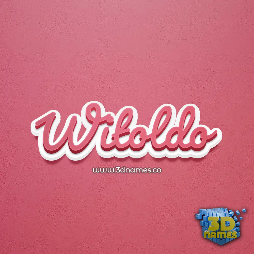 witoldo in Red Scribble style - 3D name wallpaper