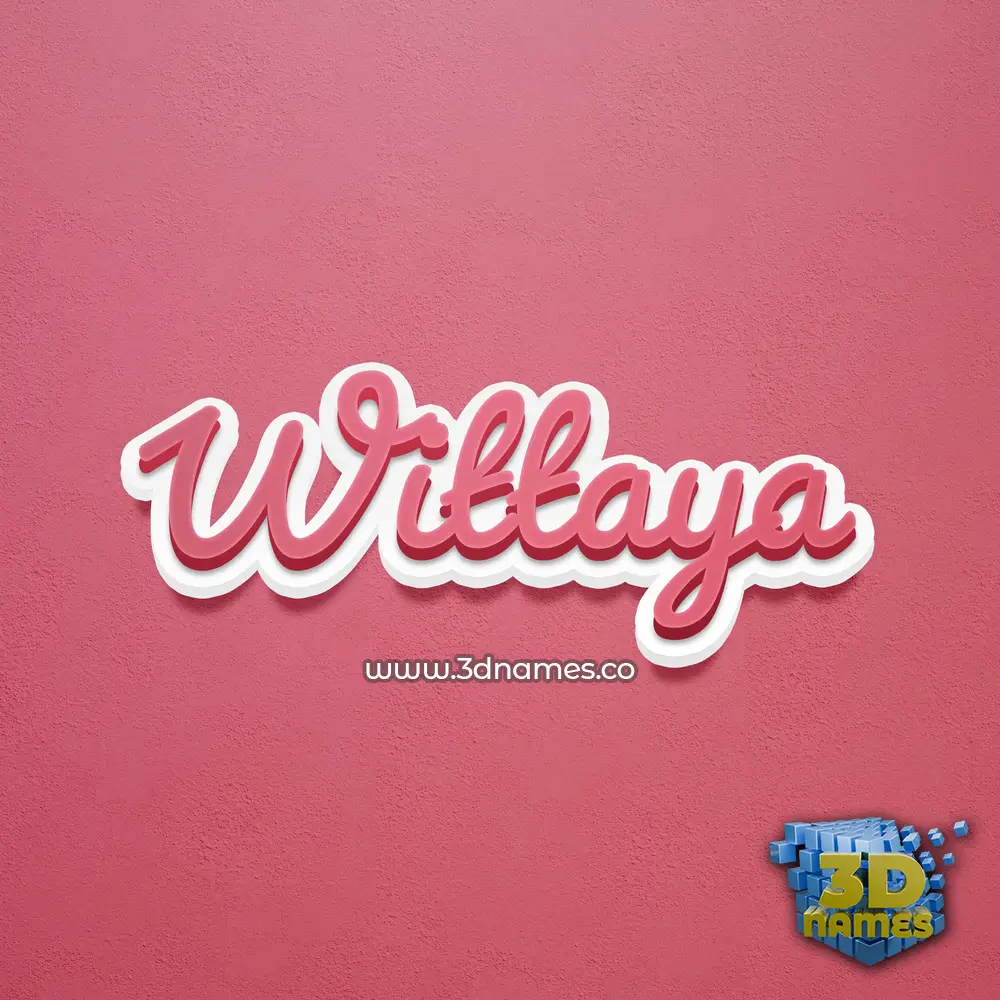wittaya in Red Scribble style - 3D name wallpaper