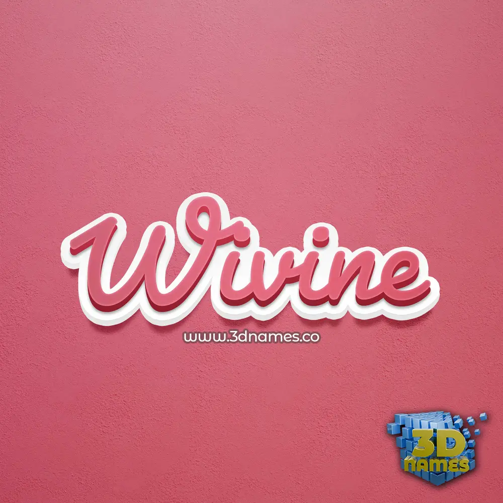 wivine in Red Scribble style - 3D name wallpaper