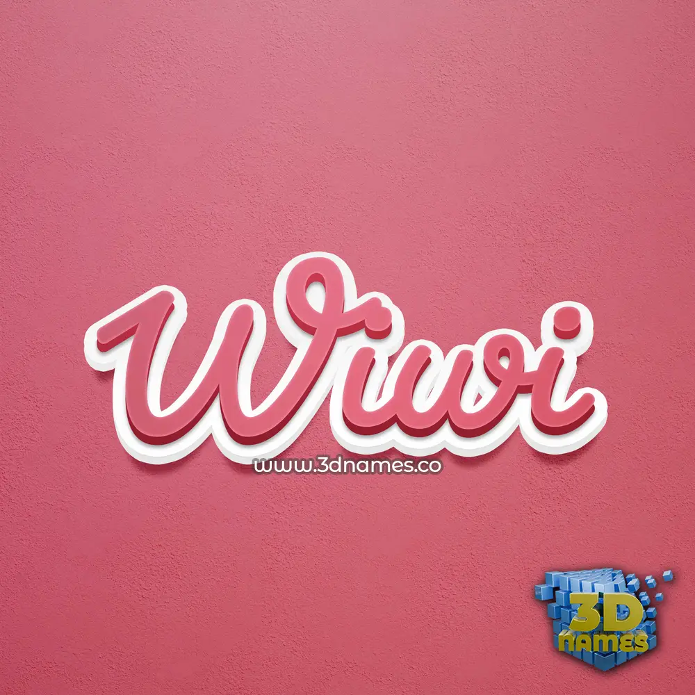 wiwi in Red Scribble style - 3D name wallpaper