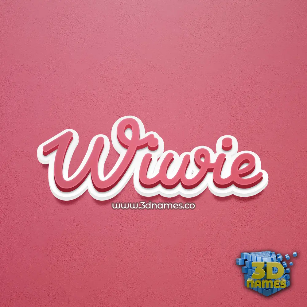 wiwie in Red Scribble style - 3D name wallpaper