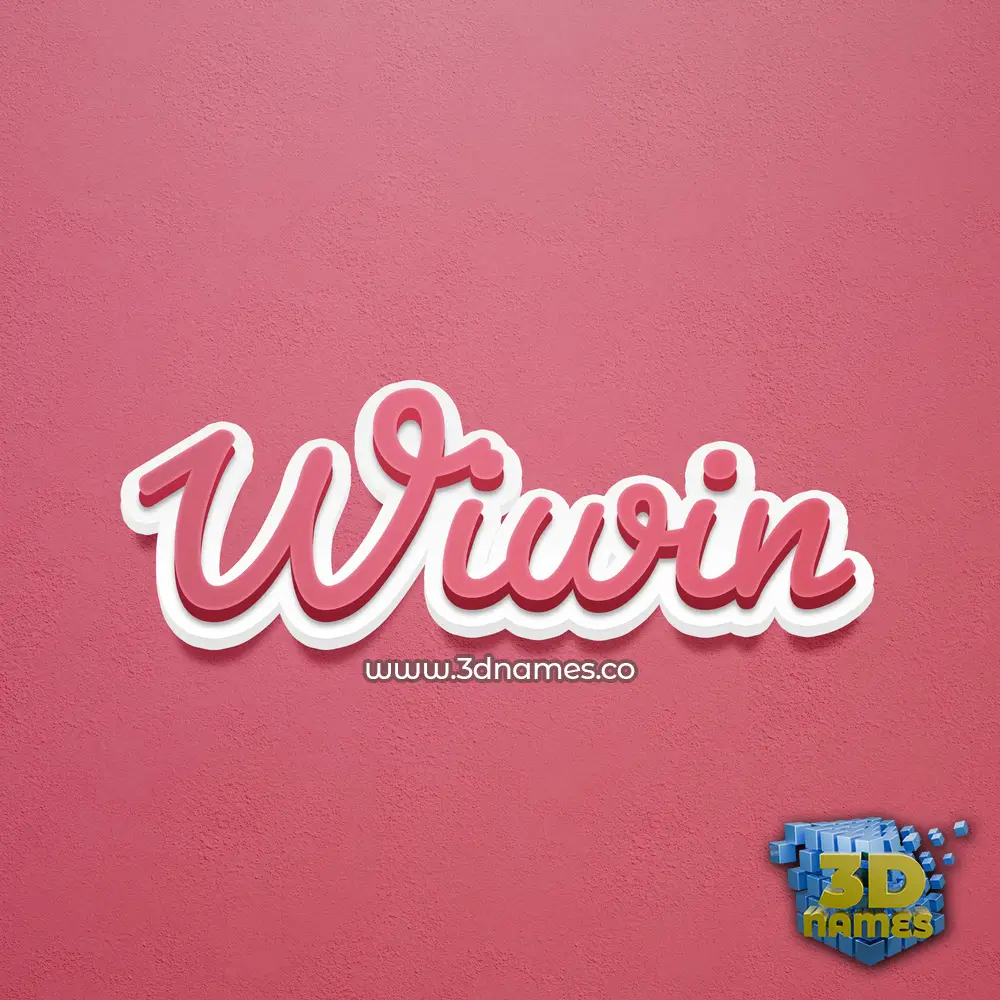 wiwin in Red Scribble style - 3D name wallpaper
