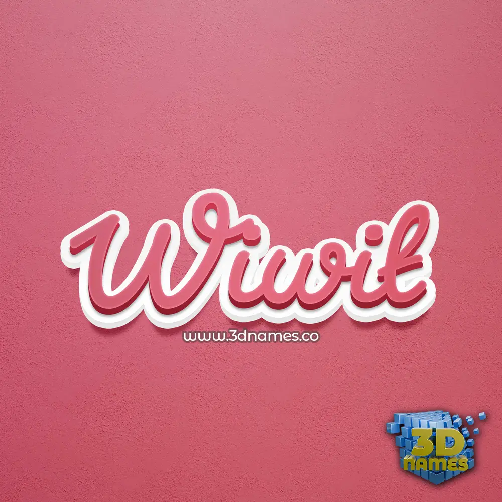 wiwit in Red Scribble style - 3D name wallpaper