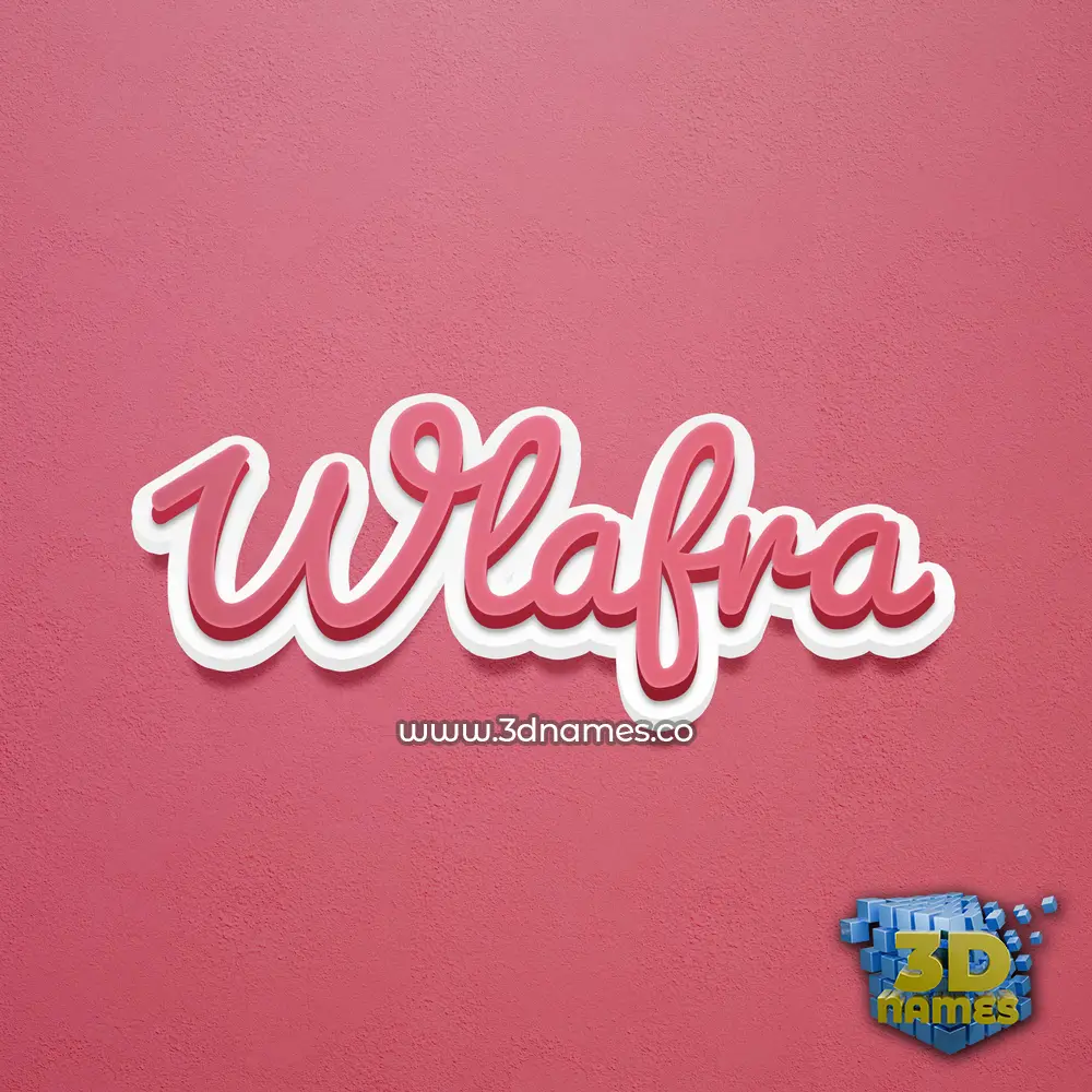 wlafra in Red Scribble style - 3D name wallpaper