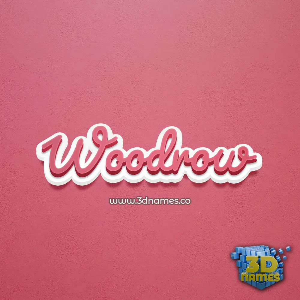 woodrow in Red Scribble style - 3D name wallpaper