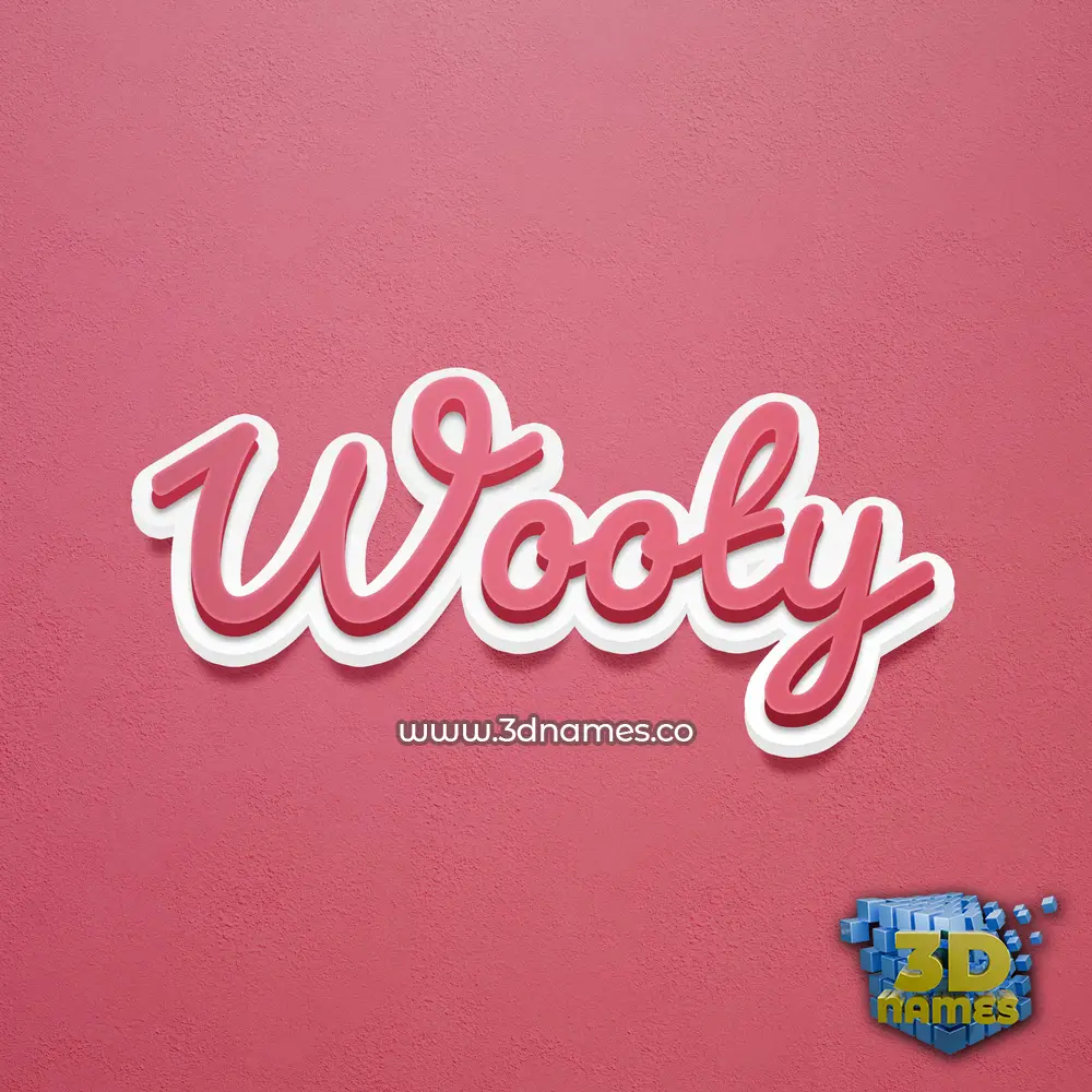 wooty in Red Scribble style - 3D name wallpaper