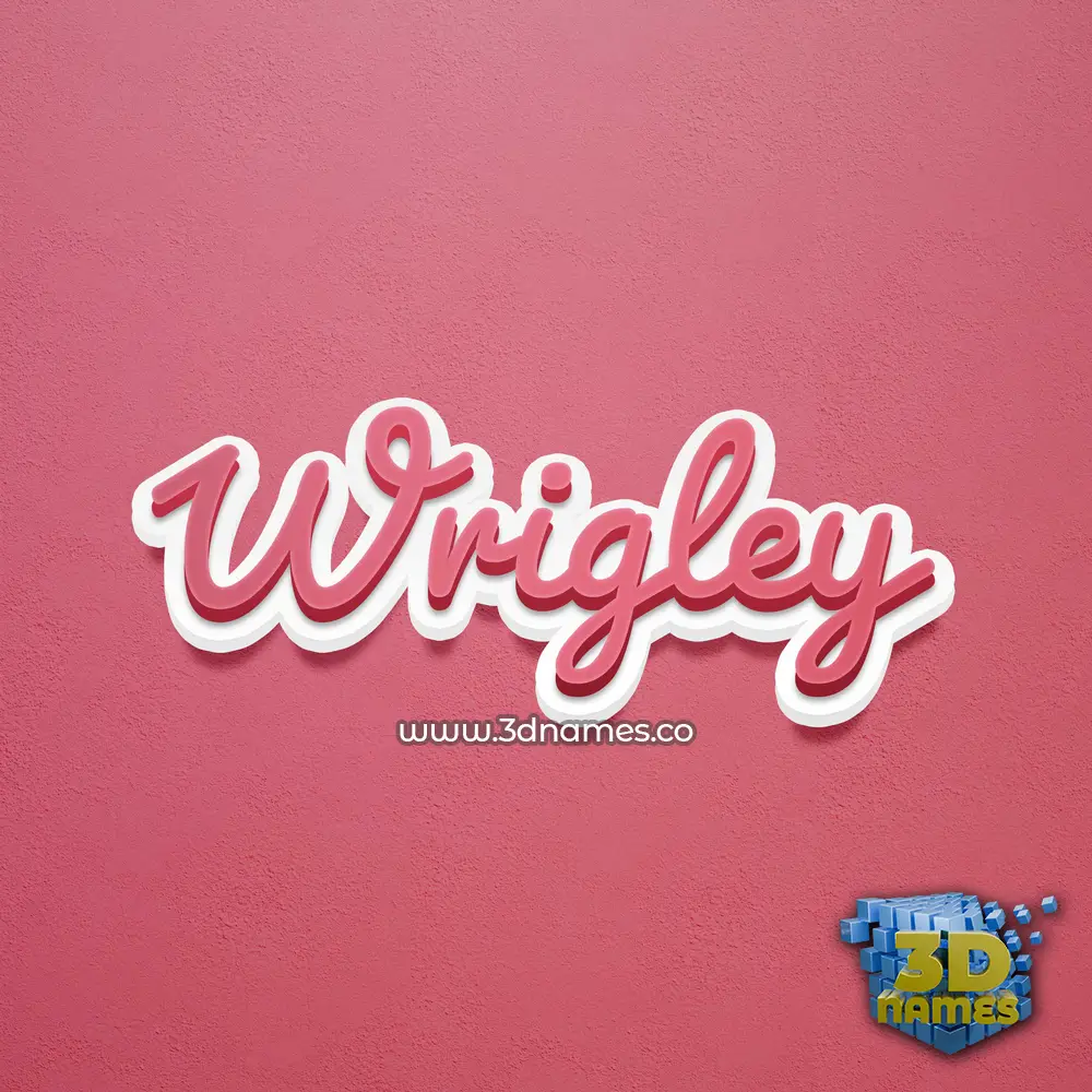 wrigley in Red Scribble style - 3D name wallpaper