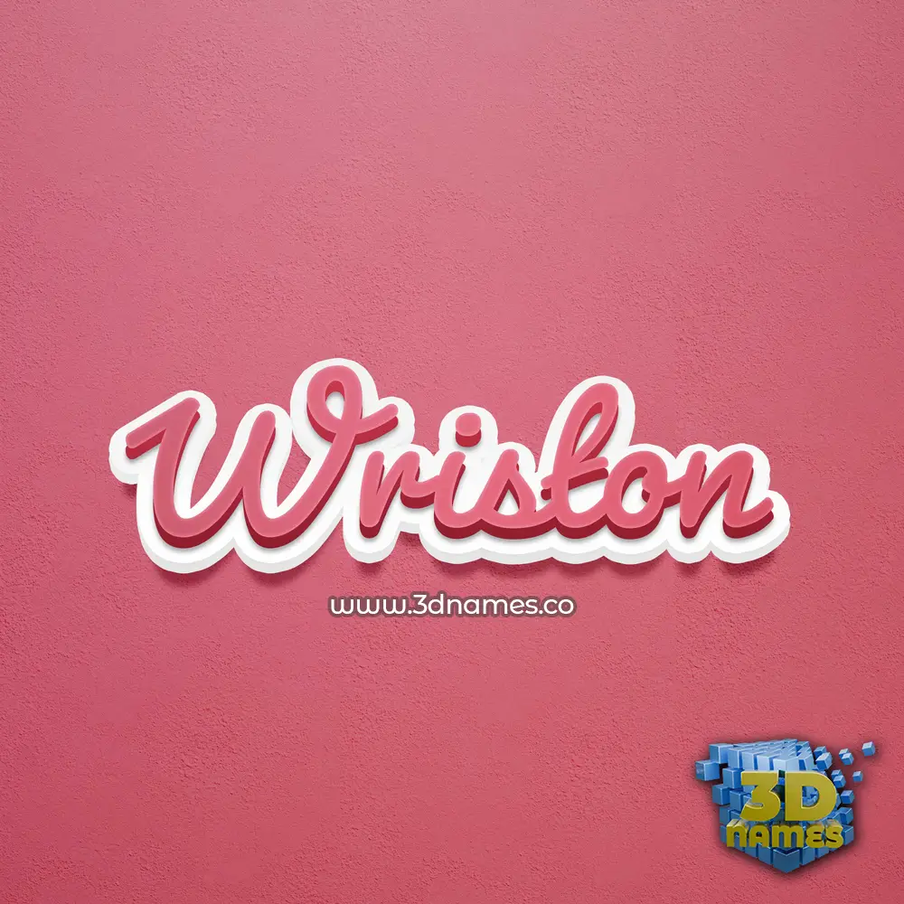 wriston in Red Scribble style - 3D name wallpaper