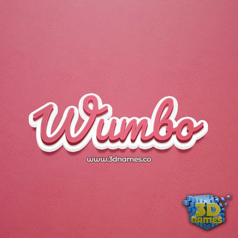 wumbo in Red Scribble style - 3D name wallpaper