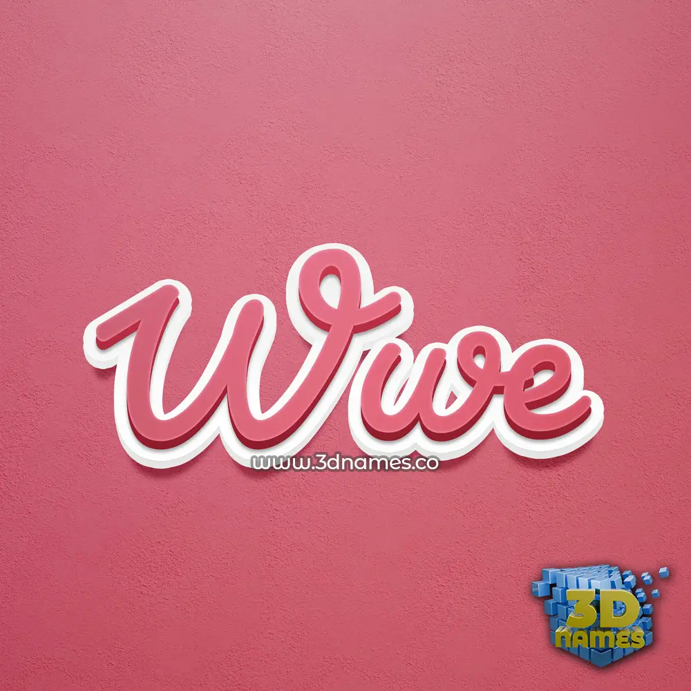 wwe in Red Scribble style - 3D name wallpaper