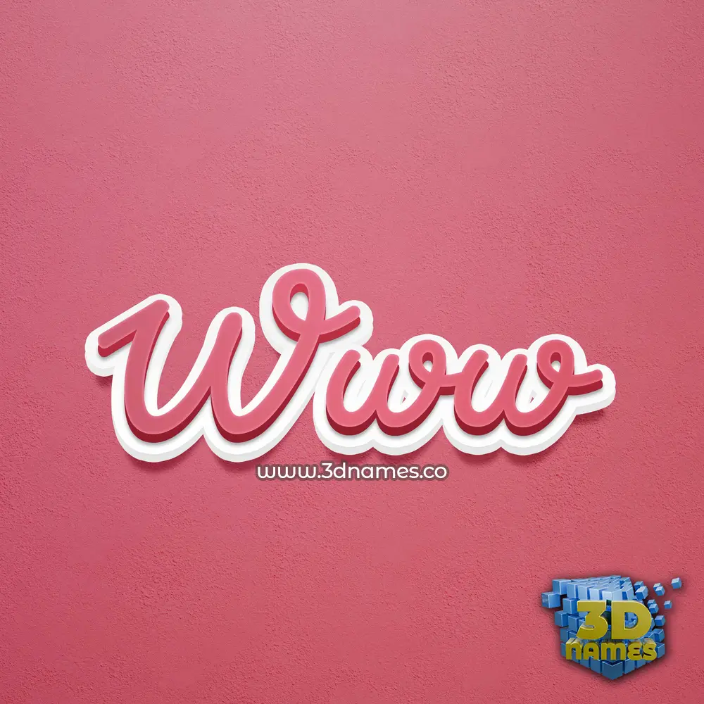 www in Red Scribble style - 3D name wallpaper