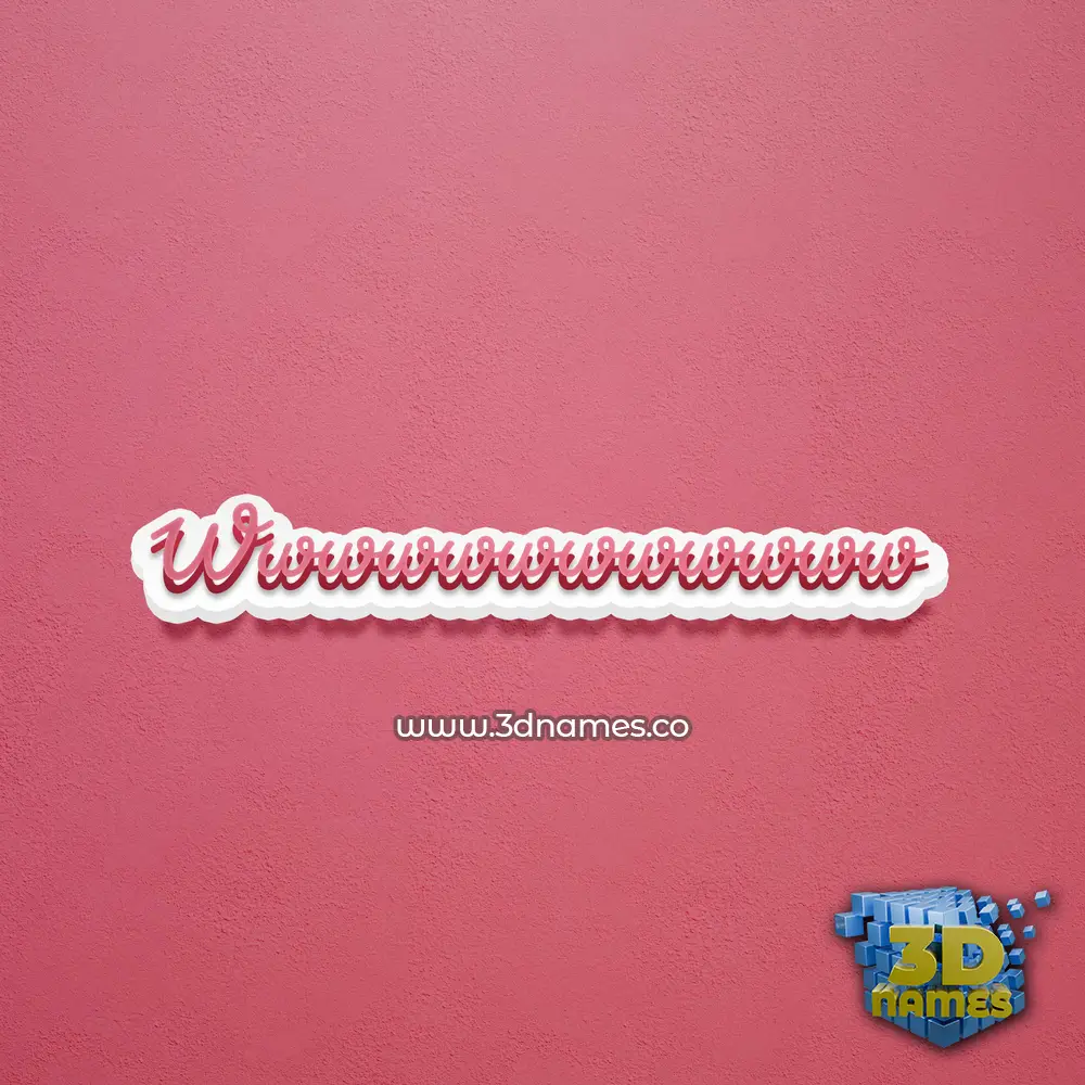 wwwwwwwwwwww in Red Scribble style - 3D name wallpaper