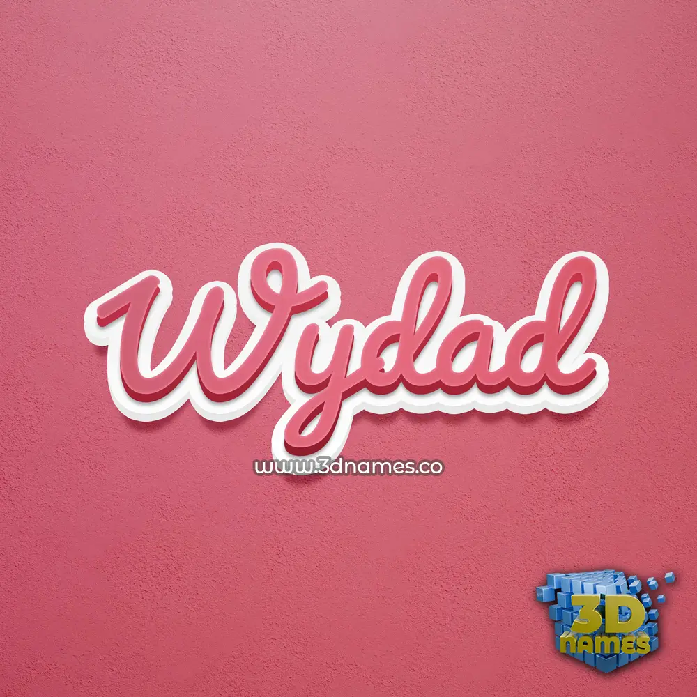 wydad in Red Scribble style - 3D name wallpaper