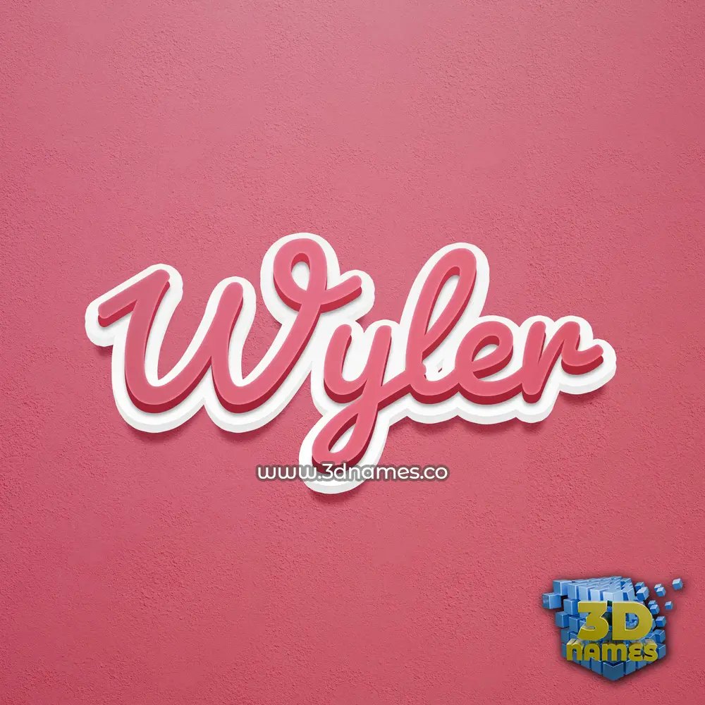 wyler in Red Scribble style - 3D name wallpaper