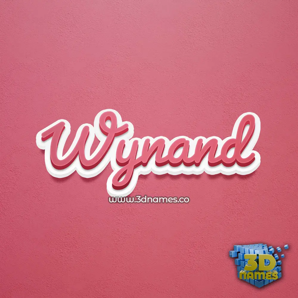 wynand in Red Scribble style - 3D name wallpaper