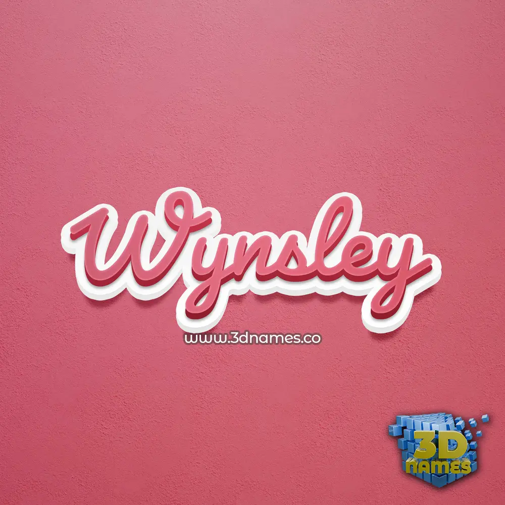 wynsley in Red Scribble style - 3D name wallpaper