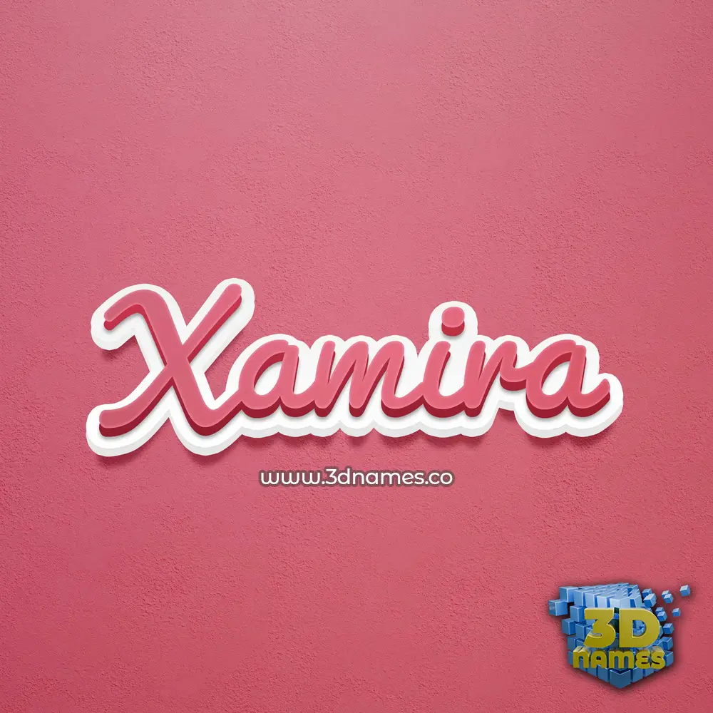 xamira in Red Scribble style - 3D name wallpaper
