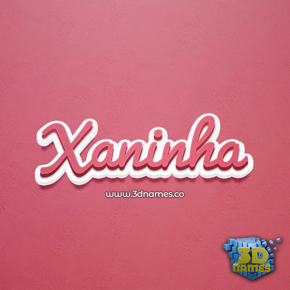xaninha in Red Scribble style - 3D name wallpaper