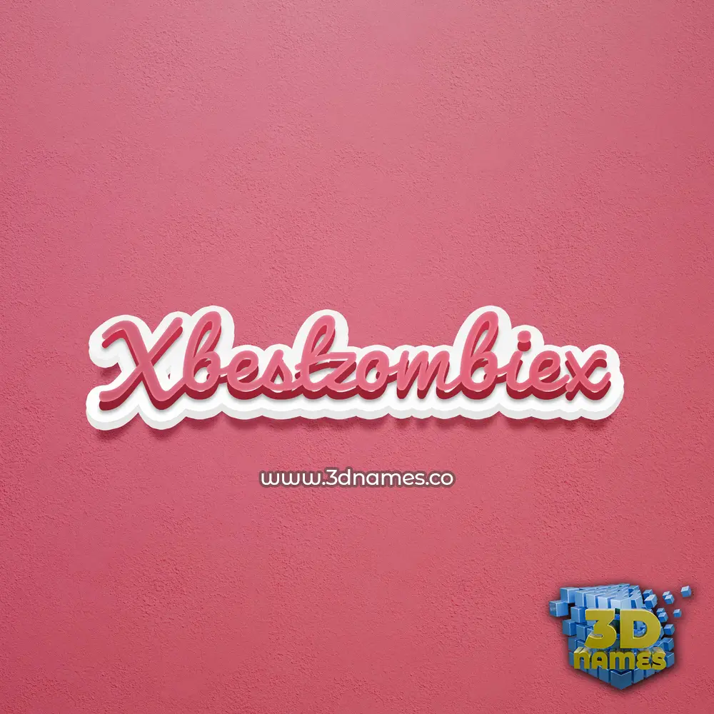 xbestzombiex in Red Scribble style - 3D name wallpaper