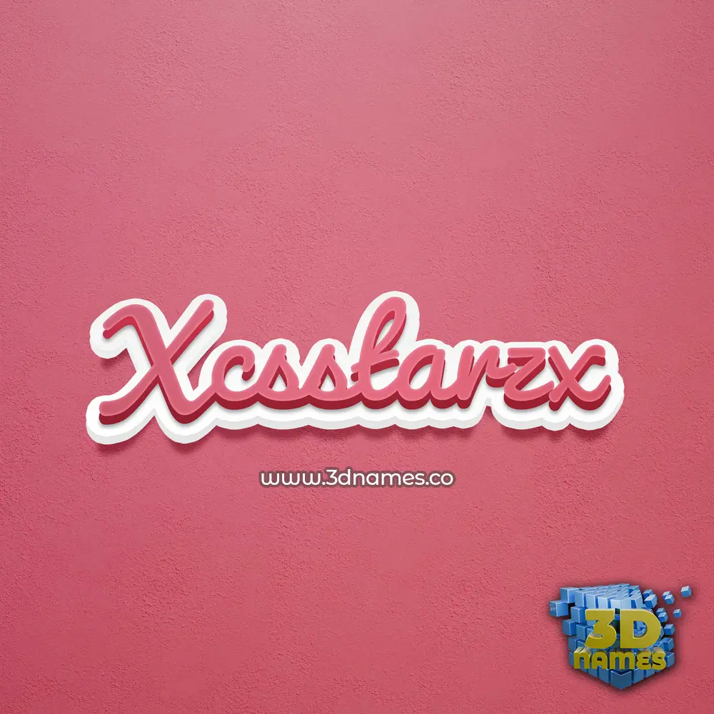 xcsstarzx in Red Scribble style - 3D name wallpaper