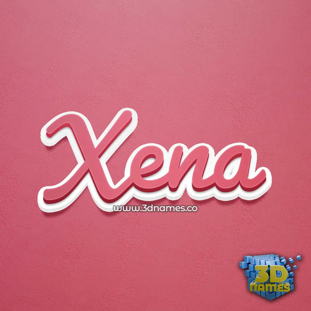 xena in Red Scribble style - 3D name wallpaper