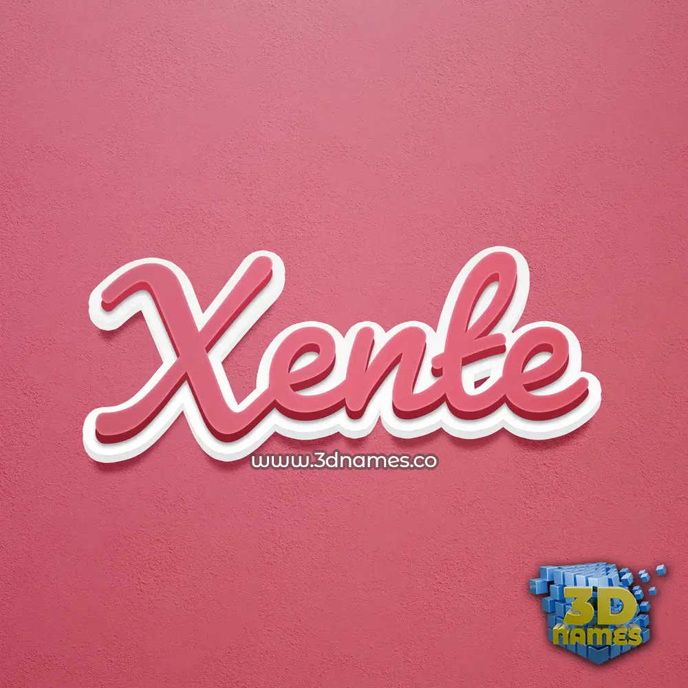 xente in Red Scribble style - 3D name wallpaper