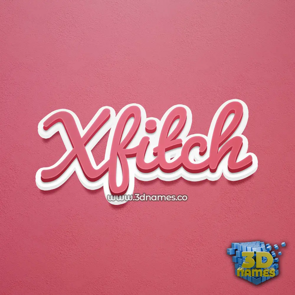 xfitch in Red Scribble style - 3D name wallpaper